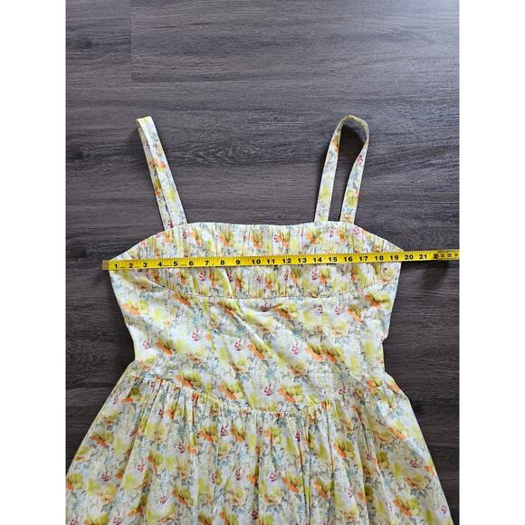 ASTR the Label Women's Beige Yellow Floral Milkmaid Mini Dress NWOT Size X-Large - Picture 13 of 16